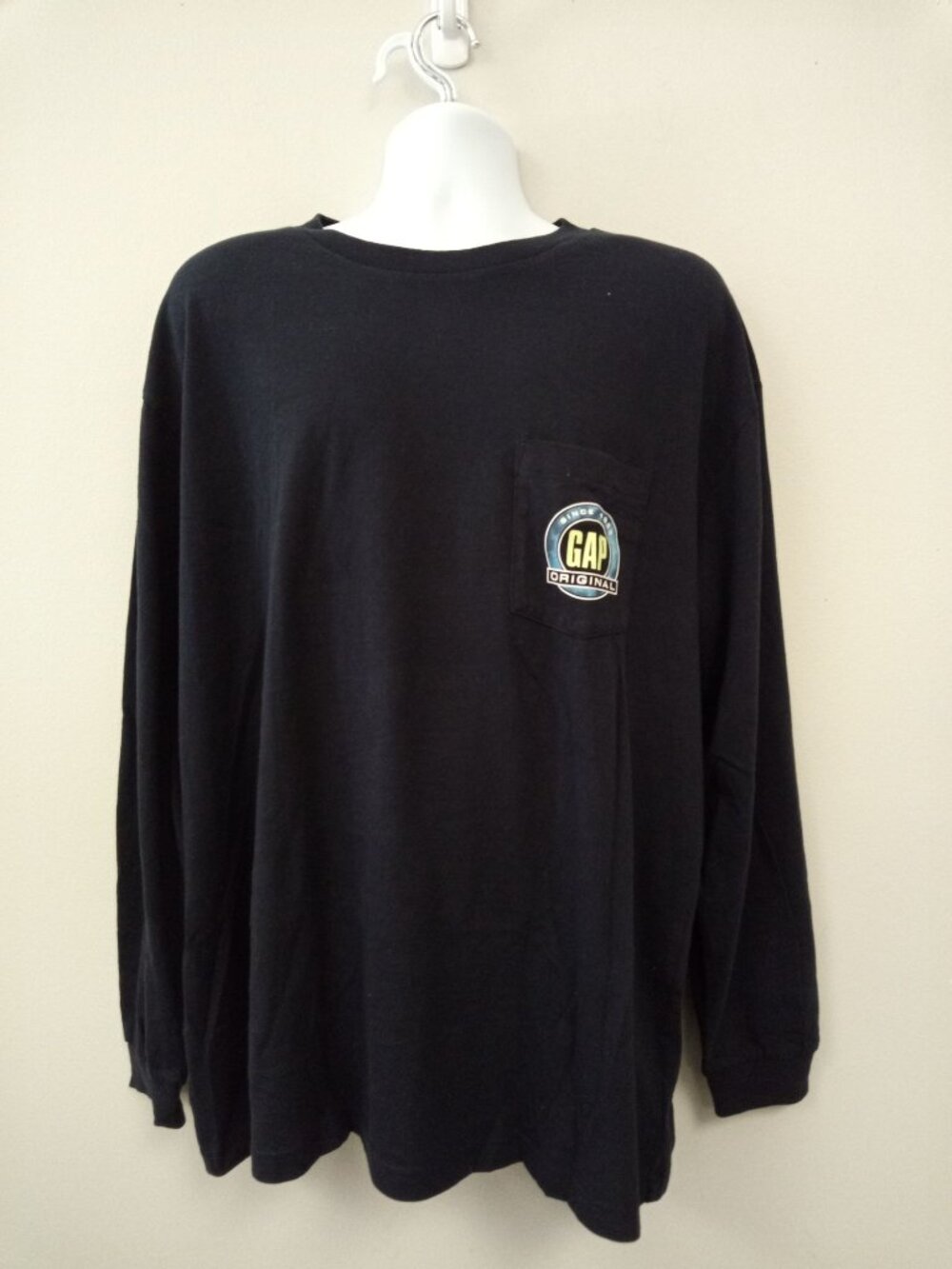 GAP Men's Navy Blue Long Sleeve Tee Shirt Top Size XL